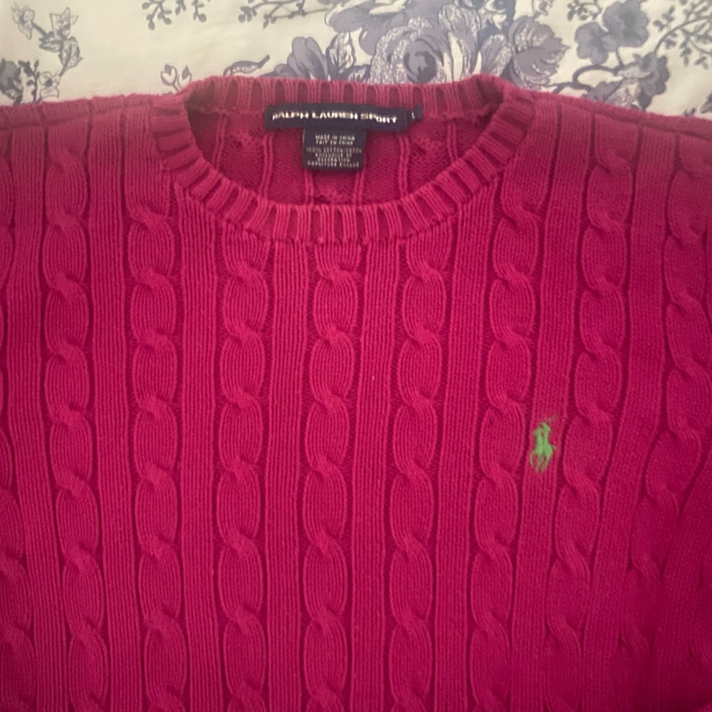 Ralph Lauren Cable knit Sweater, thick EUC - Picture 2 of 3